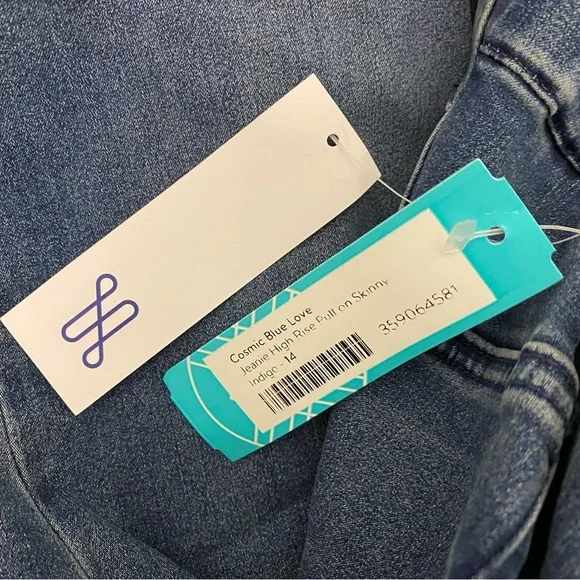 NWT Cosmic Blue Love Indigo Jeggings: Size 14 - Picture 8 of 9